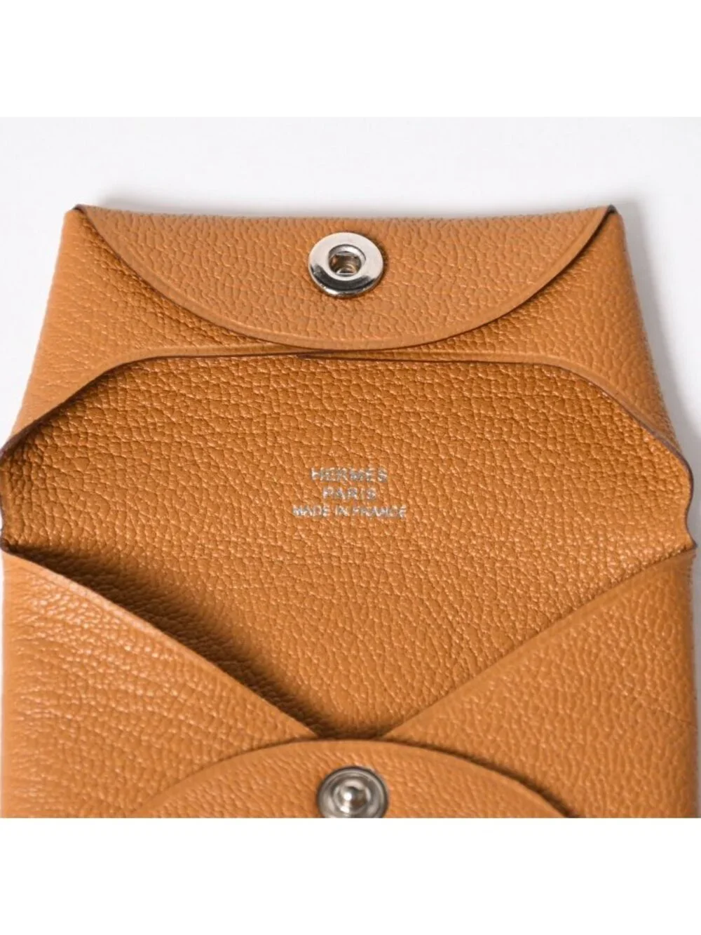 Hermes Bastia Verso Coin Purse Chevre Glitter Silver